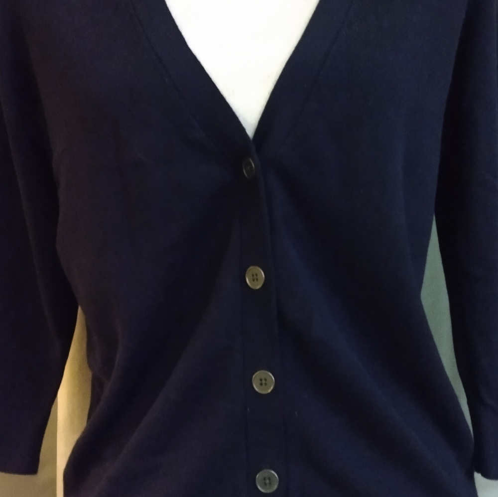 Women's Talbot navy blue button cardigan long sleeve MP